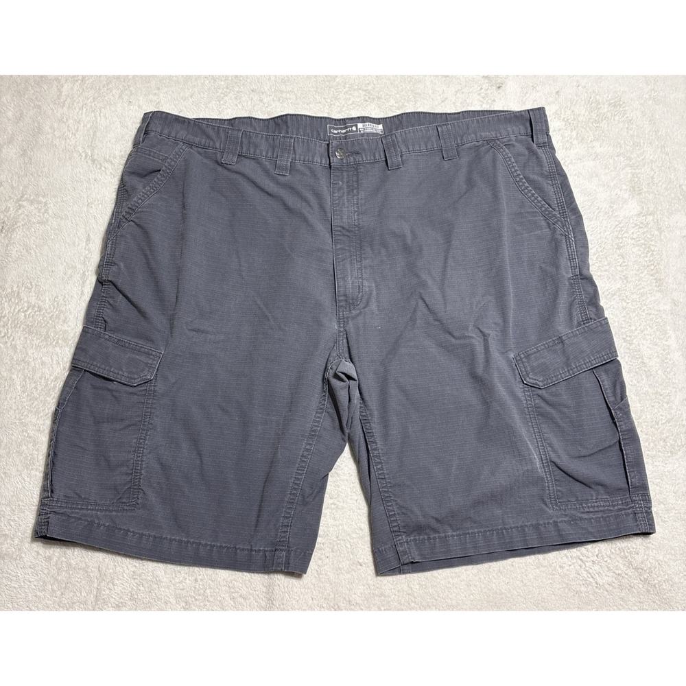 Carhartt Force Cargo Shorts Men's 48 Relaxed Fit Gray Rip Stop